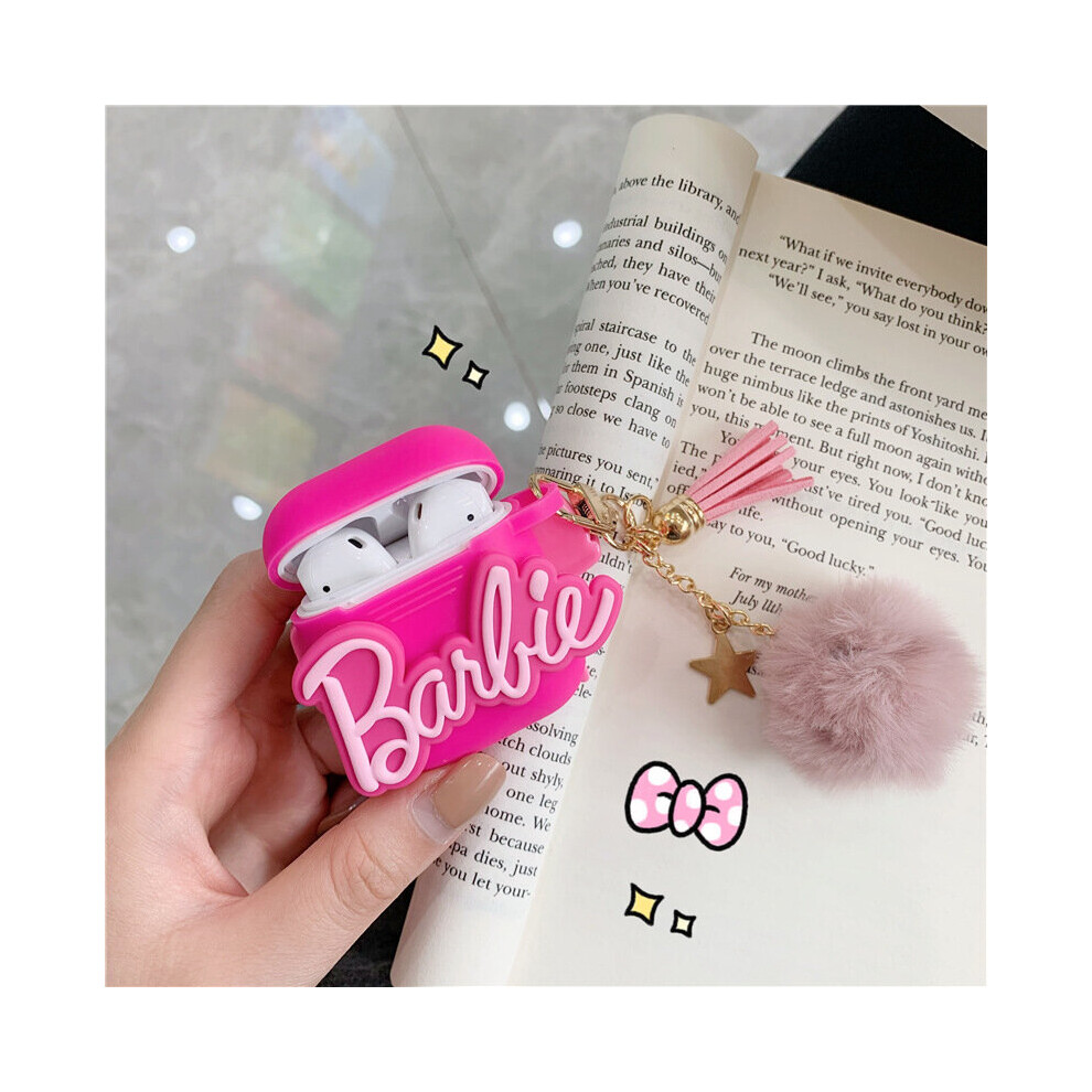 (Airpods Pro2) Barbie Airpod Protective Clear Case For Apple Airpods1/2 &3 Pro Exercise Cover Fitness Pink 331299413920