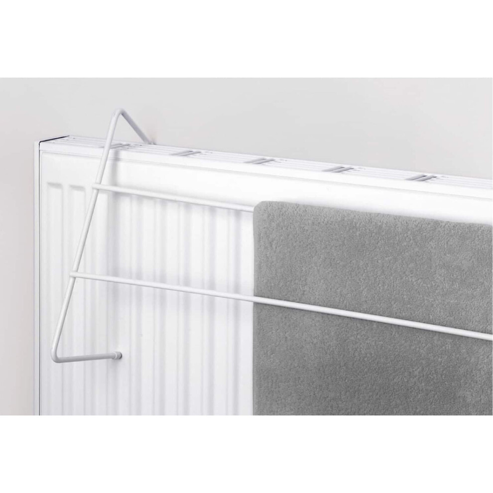 2x 2 Bar Radiator Clothes Airers Small Space Compact Airer Drying Rack