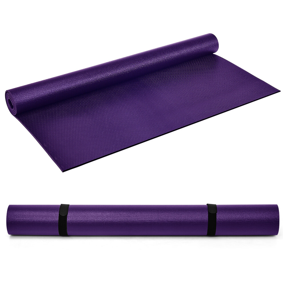 Portable Yoga Mat Eco-Friendly Padded Exercise Mat 8mm Thick PVC Mat