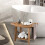Costway Bathroom Shower Bench Waterproof Bath Spa Stool Non-slip Storage Bench 3