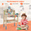 Casart Large Kids Wooden Play Tool Workbench with Rich Tool Set & Accessories 5