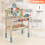 Casart Large Kids Wooden Play Tool Workbench with Rich Tool Set & Accessories 3