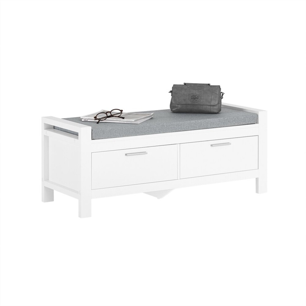 SoBuy® FSR74-W, 2 Drawers Hallway Storage Bench Shoe Rack