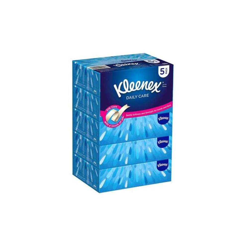 Kleenex Daily Care Facial Tissue 130 Sheets Pack of 5