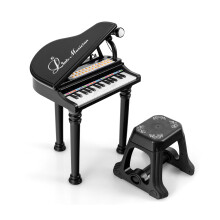 31 Keys Kids Piano Keyboard Electronic Piano Play w/Stool & Microphone