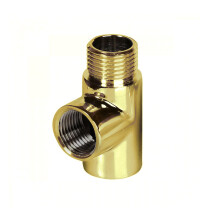 (Gold) Dual Fuel Chrome & Black T-Piece Adapter