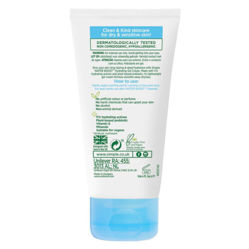 Simple Water Boost Hydrating Gel Cream, Face Moisturizer, 1.7 oz - 50ml 2