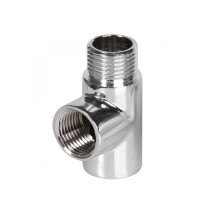 (Chrome) Dual Fuel Chrome & Black T-Piece Adapter
