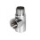 (Chrome) Dual Fuel Chrome & Black T-Piece Adapter 1