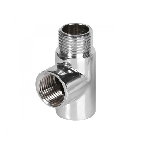 (Chrome) Dual Fuel Chrome & Black T-Piece Adapter