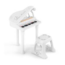 31 Keys Kids Piano Keyboard Electronic Piano Play w/Stool & Microphone