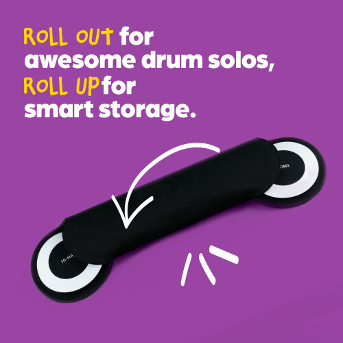 WICKED GIZMOs 7-Pad Portable Foldable Roll Up Drum Kit 1