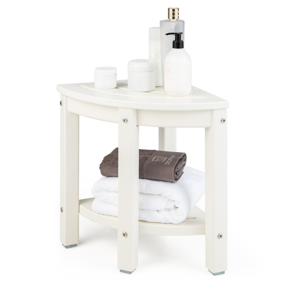 Corner Bath Stool Waterproof Shower Seat Bathroom Corner Seat