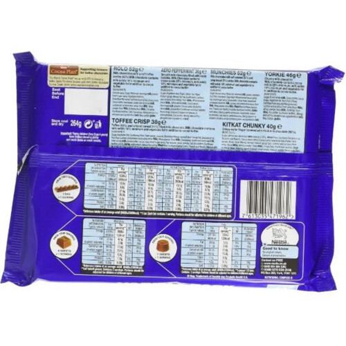 Nestle Nestle Milk Chocolate Bar Selection Multipack 264g 6 Pack X3 1