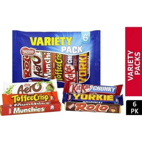 Nestle Nestle Milk Chocolate Bar Selection Multipack 264g 6 Pack X3