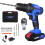 (Drill Set with One Battery) Cordless Drill Driver Screwdriver Combi Drill with Manual Hammer 1