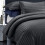 (Black) Stripe Duvet Quilt Cover King Size Bedding Set 5