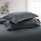 (Charcoal) Stripe Duvet Quilt Cover King Size Bedding Set 4
