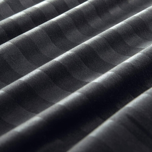 (Black) Stripe Duvet Quilt Cover King Size Bedding Set 1