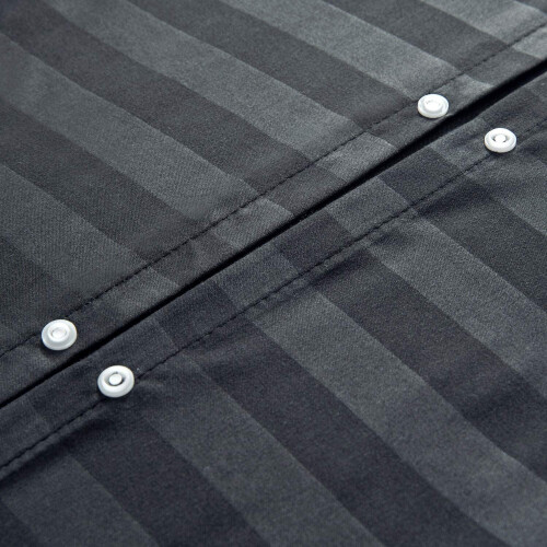 (Black) Stripe Duvet Quilt Cover King Size Bedding Set 2