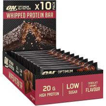 Nutrition Whipped Protein Bars,Healthy Low Calorie Snacks,Low Carb Low Sugar, Workout Snack for Men and Women, Chocolate Caramel Flavour, 10 x 60g