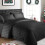 (Black) Stripe Duvet Quilt Cover King Size Bedding Set 1