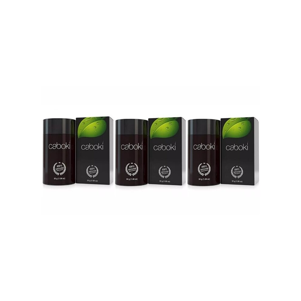 Dark/Brown Caboki Hair Building Fibers (30G) Hair Loss Concealer - Natural Look, Pack Of 3, For Men & Women