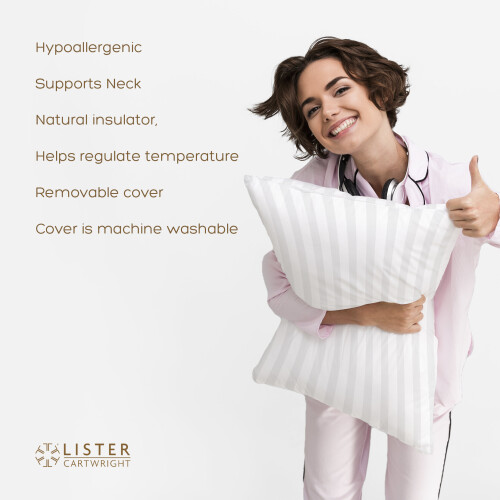 Wool Pillow 100% Cotton Natural Supportive Regulates Body temperature 1