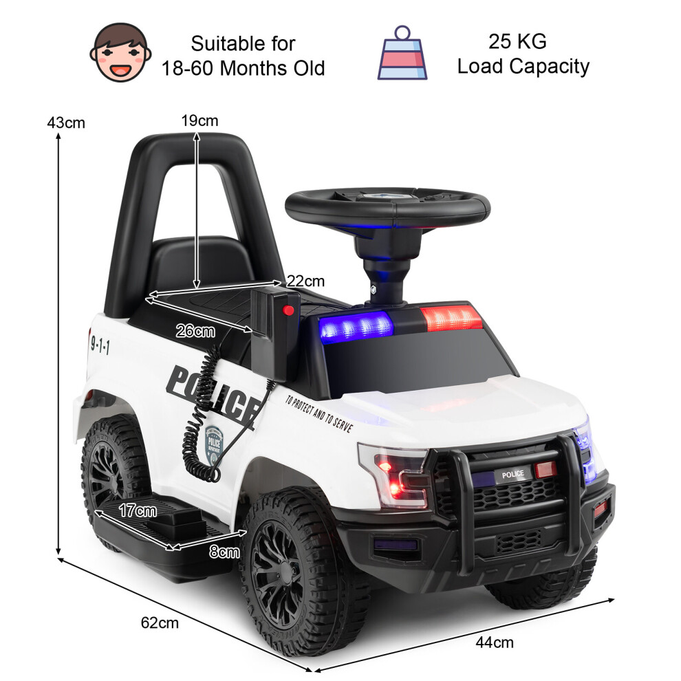 6V Kids Ride On Police Car Battery Powered Kids Toy Vehicle w Horn on OnBuy