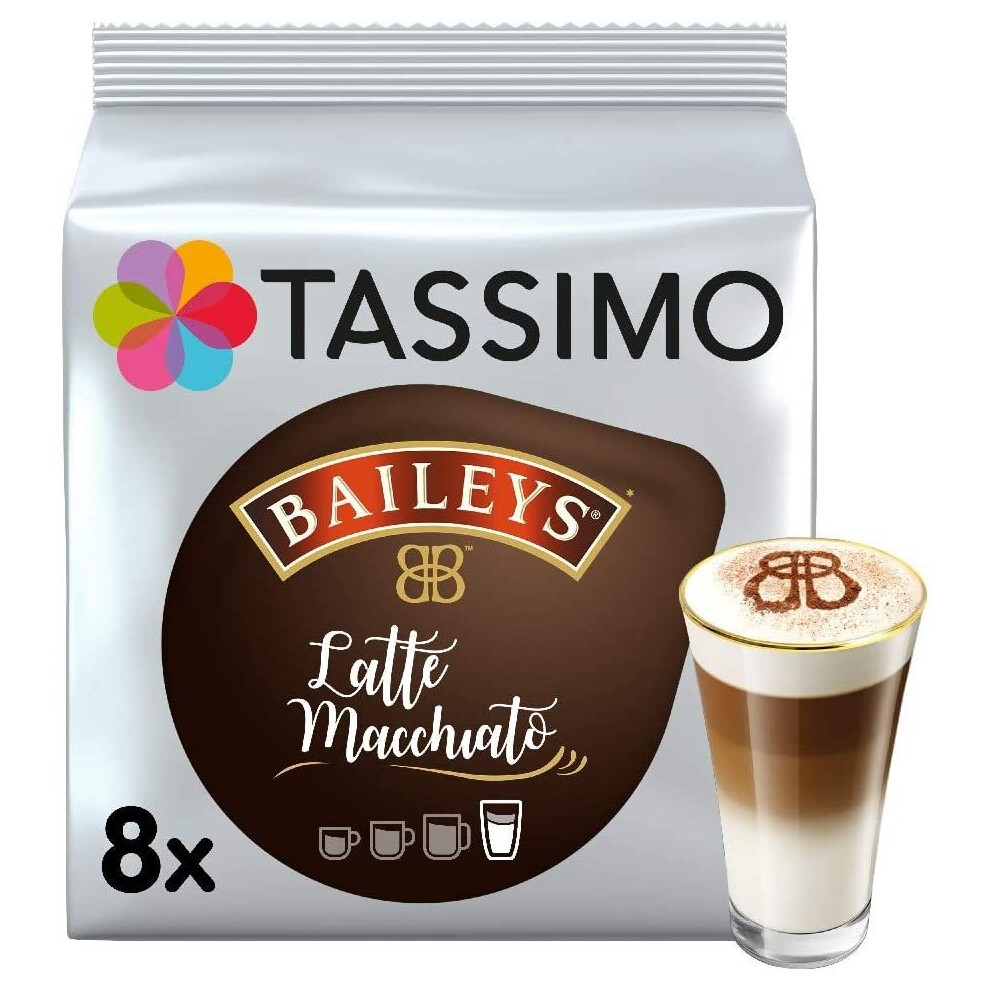 Tassimo Baileys Latte Macchiato Coffee Pods X8 (Pack Of 5, Total 40 Drinks)