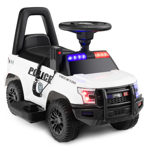6V Kids Ride On Police Car Battery Powered Kids Toy Vehicle w/ Horn