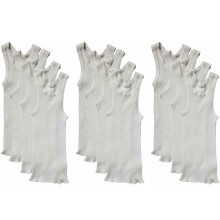 () 12 Pack Bonds Vest Baby Kids Girls Boys Chesty Singlet Tank Top White BYLV Bulk