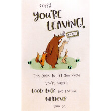 Sorry You're Leaving Embellished Leaving Greeting Card Words To Cherish Cards