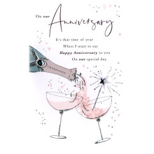 On Our Anniversary Embellished Anniversary Greeting Card Words To Cherish Cards