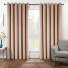 (Pink, 117 x 183 cm (46" x 72")) Thermal 100% Blackout Velvet Curtains