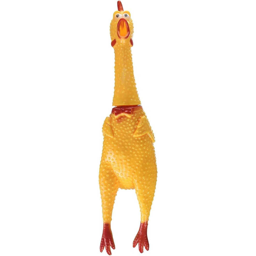 Rubber Chicken - Giant screaming noise maker for parties, pranks, practical jokes