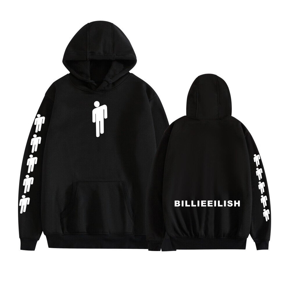 (Black, XXS) Casual Unisex Hooded Sweatshirt Billie Eilish for Pullover Hoodie for Men Women