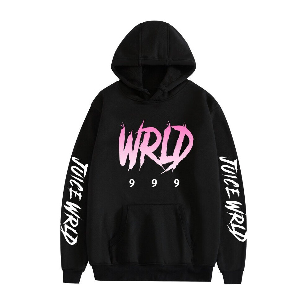 (Black, XXL) Juice Wrld Unisex Hoodie Long Sleeve Sweatshirt Pullover Hooded Sweater Sportswear For Men Women Teens