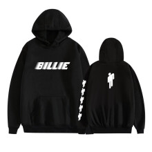 (Black, XXL) Casual Unisex Hooded Sweatshirt Billie Eilish for Pullover Hoodie for Men Women