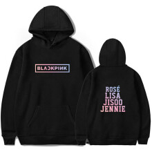 (Black, S) Kpop BlackPink Hoodies Pullover Jisoo Lisa Rose Jennie Hooded Sweater Jumper