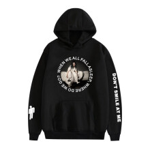 (Black, XXL) Casual Unisex Hooded Sweatshirt Billie Eilish for Pullover Hoodie for Men Women