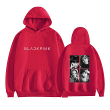 (Red, M) Blackpink Pink Venom Unisex Hoodie Pullover Sweatshirt