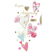 Spin The Wheel Multiple Anniversary Card Embellished Champagne Greeting Card