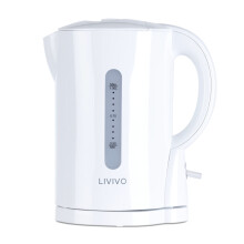 (White) LIVIVO 1L Portable Cordless Travel Kettle