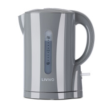 (Grey) LIVIVO 1L Portable Cordless Travel Kettle