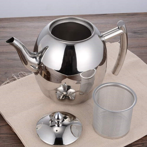 2L Stainless Steel Teapot with Tea Strainer Infuse Sets for Induction 2
