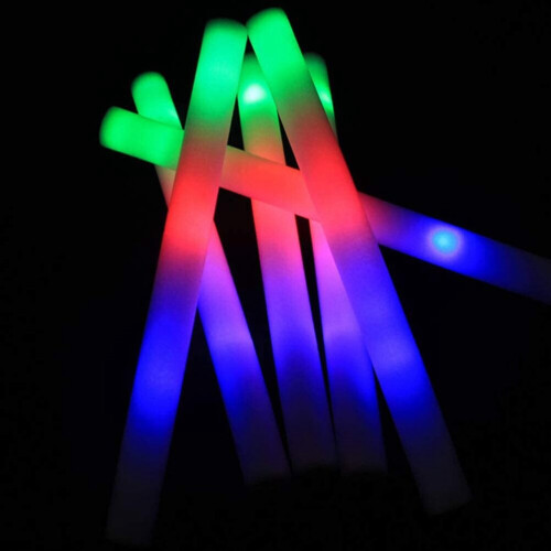 22Pcs LED Light-Up Foam Sticks Flashing Glow LED Foam Sticks 2