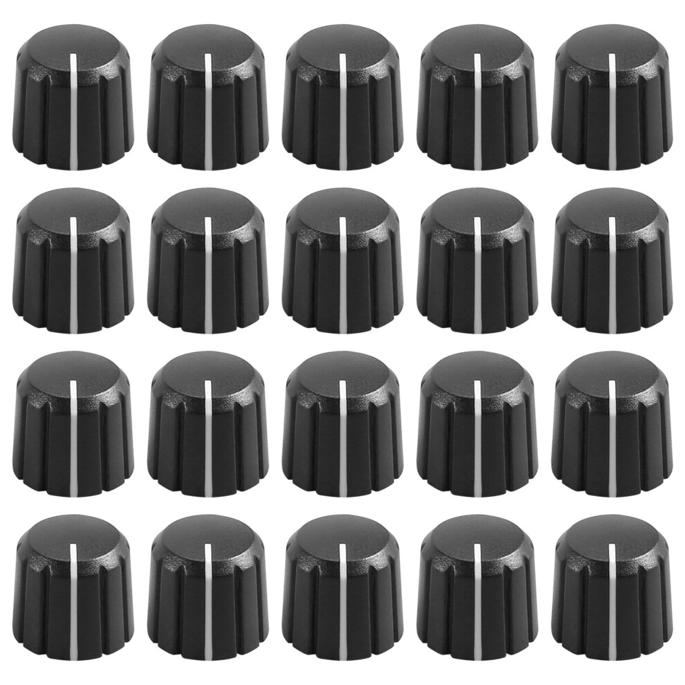 20Pcs Rotary Knob for 6mm Diameter D Type Shaft Guitar Volume Knob.