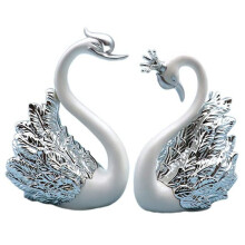 2 Pieces of Swan Ornaments Figurines,Wedding Christmas Decoration B
