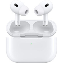 AirPods Pro (2nd Gen) - White: Up to 2x ANC, Adaptive Transparency, Personalized Spatial Audio with Head Tracking, MagSafe Case - Refurbished